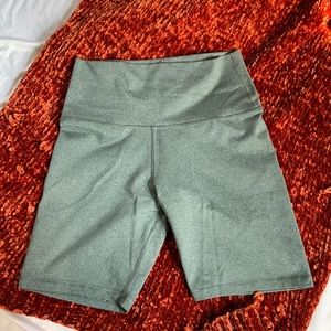 Aerie Chill, Play, Move sage green biker shorts